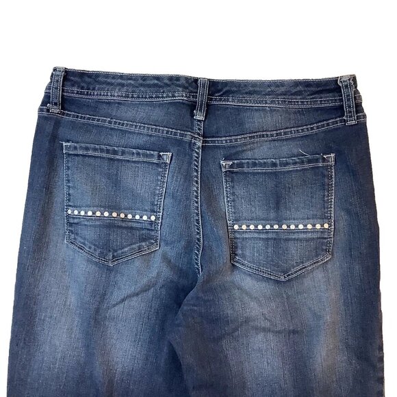 Nine West Taylor Cuffed Capri Blue Jeans Women's Size Missy 10 - Picture 6 of 13